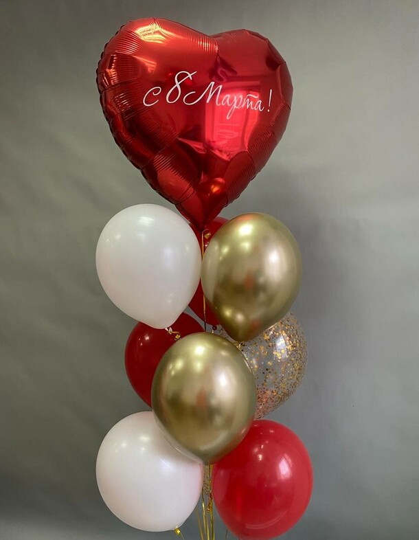 Набор шаров № 249 - 8 марта, артикул F1229353 - 3710 рублей, доставка по городу. Flawery - доставка цветов