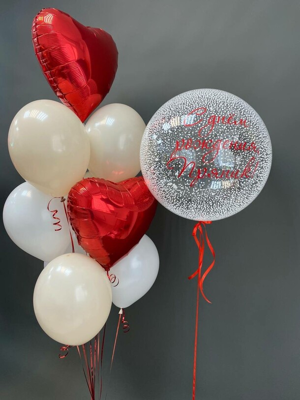 Набор шаров № 257 - с днем рождения, артикул F1245310 - 3960 рублей, доставка по городу. Flawery - доставка цветов