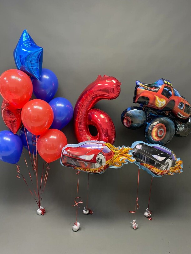 Набор шаров № 274 - с цифрой 6, артикул F1245396 - 8760 рублей, доставка по городу. Flawery - доставка цветов