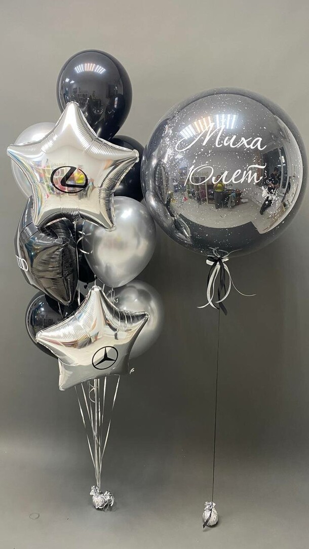 Набор шаров № 280 - с днем рождения, артикул F1245440 - 8590 рублей, доставка по городу. Flawery - доставка цветов
