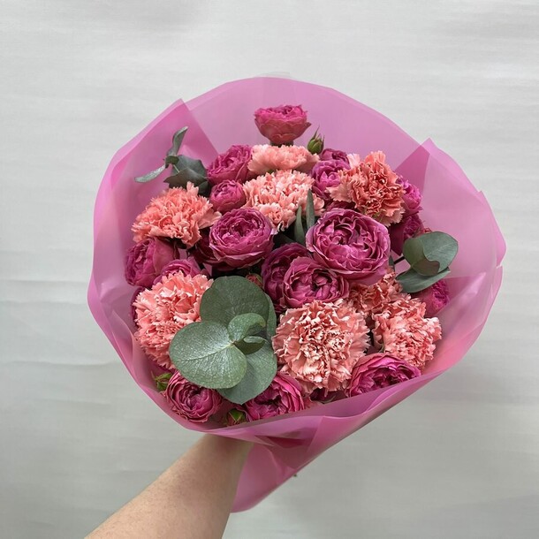 Авторский букет 182 - розовая вуаль, артикул F1418708 - 14630 рублей, доставка по городу. Flawery - доставка цветов