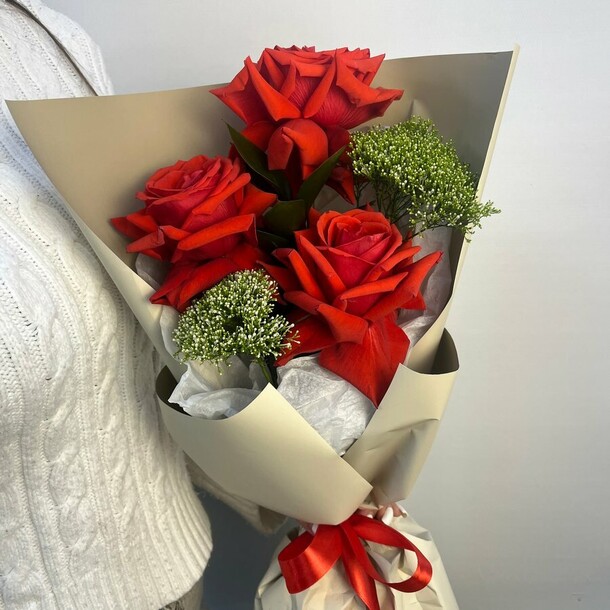 Авторский букет 169 - с французской розой, артикул F1422734 - 4070 рублей, доставка по городу. Flawery - доставка цветов