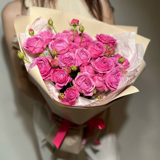 Пионовидные розы. Букет из роз мисти, артикул F1173021 - 4750 рублей, доставка по городу. Flawery - доставка цветов