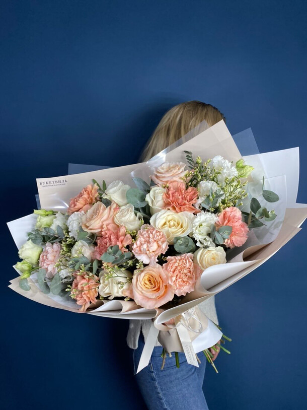 Персиковая нежность, артикул F1171331 - 16500 рублей, доставка по городу. Flawery - доставка цветов