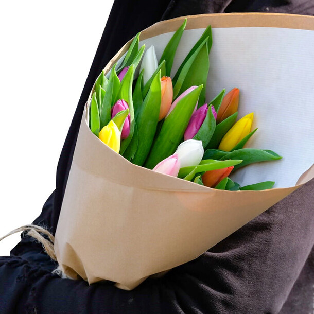 Микс тюльпанов, артикул F1174756 - 5408 рублей, доставка по городу. Flawery - доставка цветов