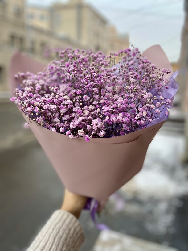 Букет «облако фиолетовое», артикул F1171228 - 3500 рублей, доставка по городу. Flawery - доставка цветов