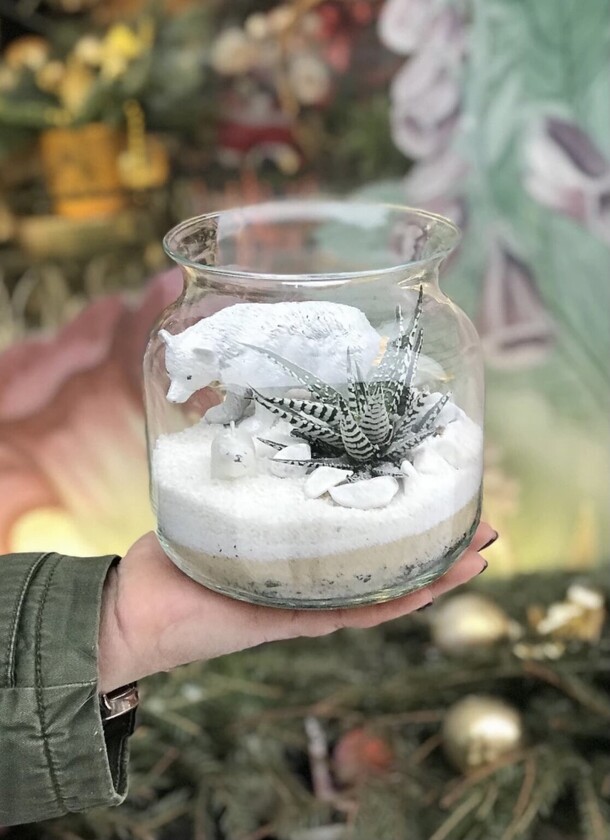 Флорариум «мишка на севере», артикул F1234024 - 5500 рублей, доставка по городу. Flawery - доставка цветов