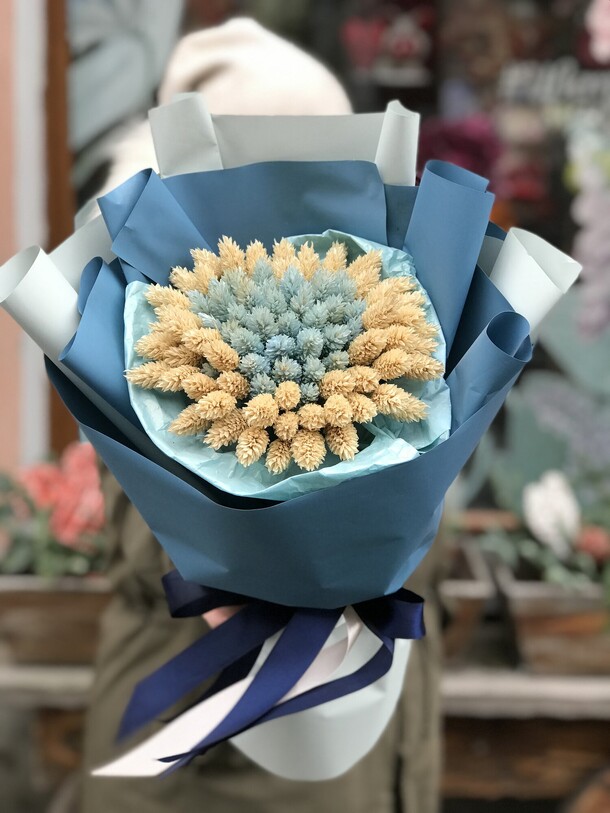 Букет сухоцветов «сердце», артикул F1250769 - 7000 рублей, доставка по городу. Flawery - доставка цветов