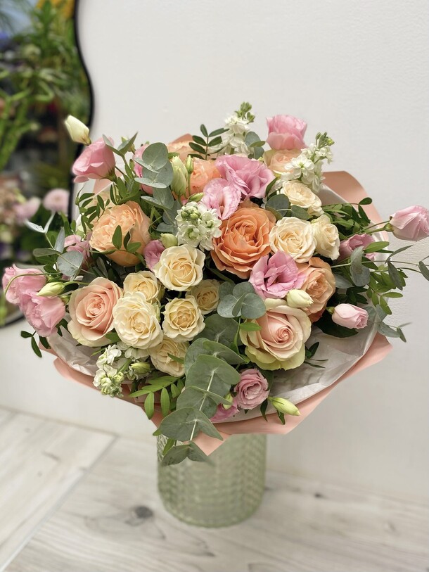 Роскошный розовый букет!₽, артикул F1306972 - 13500 рублей, доставка по городу. Flawery - доставка цветов