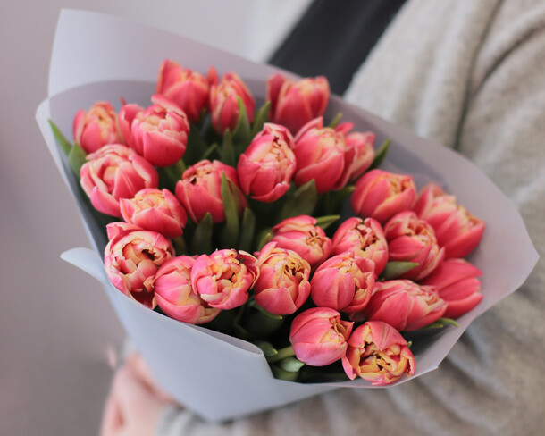 Пионовидные тюльпаны, артикул F1383967 - 7500 рублей, доставка по городу. Flawery - доставка цветов