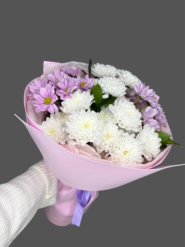 Букет " хризантема", артикул F1369411 - 3000 рублей, доставка по городу. Flawery - доставка цветов