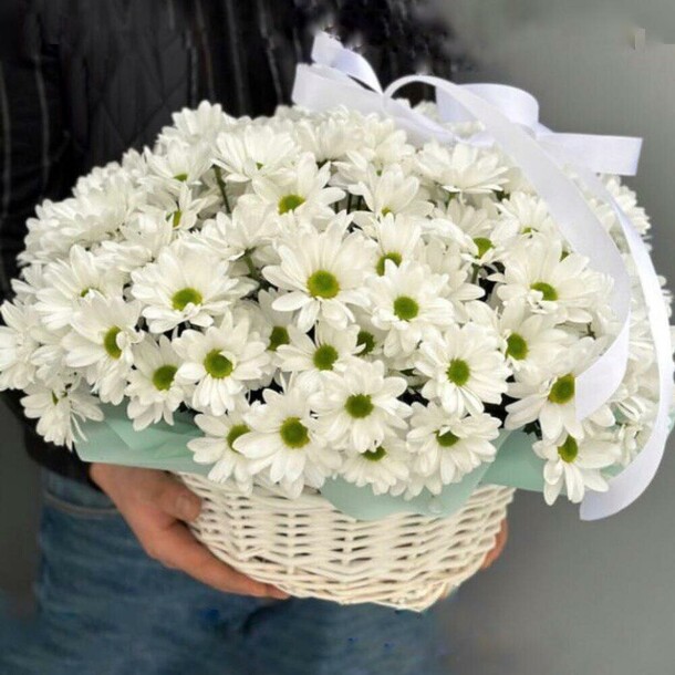 Ромашка в  корзине, артикул F1373567 - 8000 рублей, доставка по городу. Flawery - доставка цветов