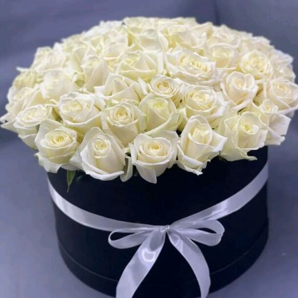 Розы в шляпной коробке, артикул F1250882 - 36603 рублей, доставка по городу. Flawery - доставка цветов