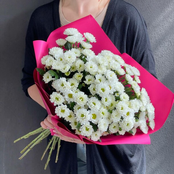 Букет из сантини, 11 шт, артикул F1343291 - 5082 рублей, доставка по городу. Flawery - доставка цветов