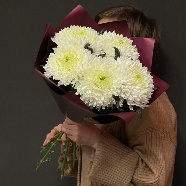 Букет из хризантем магнум, артикул F1364639 - 3949 рублей, доставка по городу. Flawery - доставка цветов