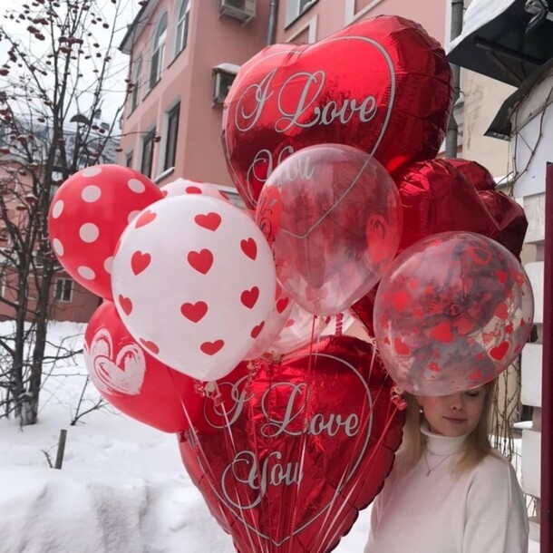 Шарики люблю, артикул F1071898 - 3990 рублей, доставка по городу. Flawery - доставка цветов