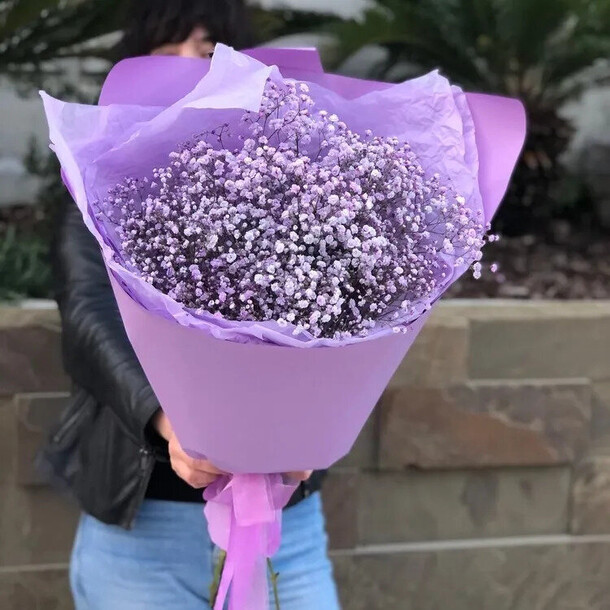 Сиреневое облако из гипсофилы d001, артикул F1216674 - 2570 рублей, доставка по городу. Flawery - доставка цветов