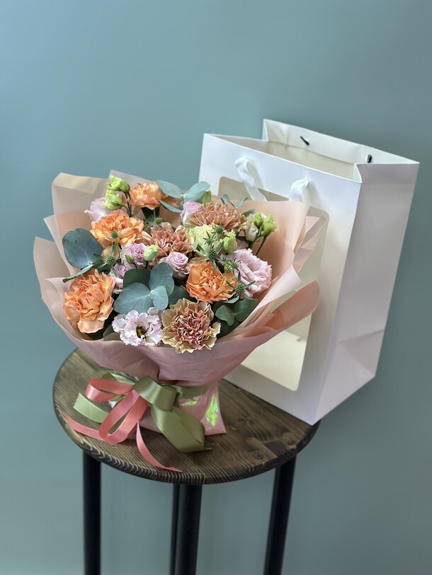 Композиция «мандариновая карамель», артикул F1532930 - 3999 рублей, доставка по городу. Flawery - доставка цветов