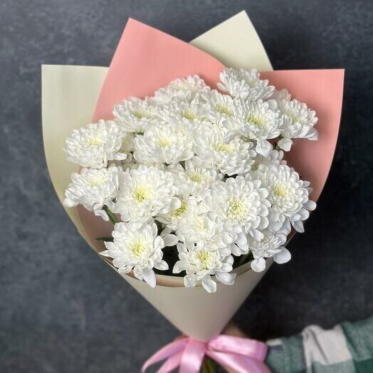 Букет из белых хризантем, артикул F1196752 - 2475 рублей, доставка по городу. Flawery - доставка цветов
