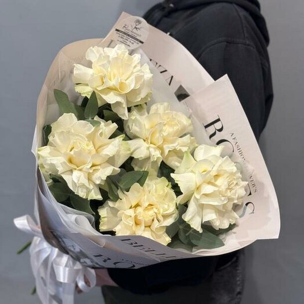 Белые французские розы, артикул F1313221 - 3311 рублей, доставка по городу. Flawery - доставка цветов