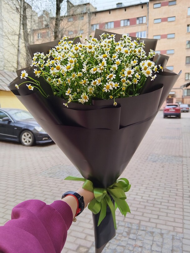 Букет из 19 ромашек, артикул F1186317 - 8890 рублей, доставка по городу. Flawery - доставка цветов