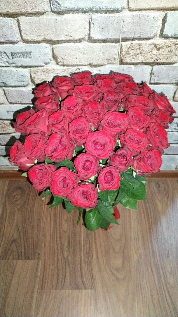 Роза красная, артикул F1312499 - 20497 рублей, доставка по городу. Flawery - доставка цветов