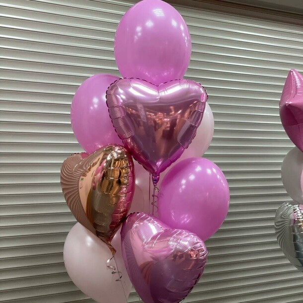 Шары с сердцами, артикул F1190639 - 3500 рублей, доставка по городу. Flawery - доставка цветов