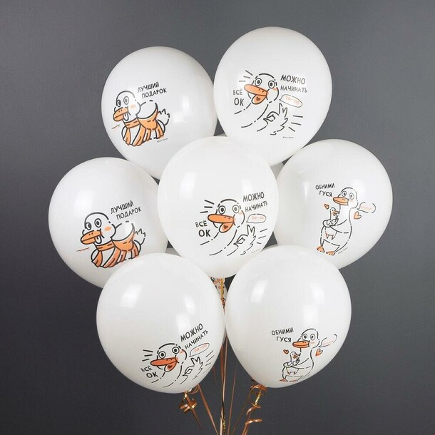 Воздушные шары гусь обнимусь, артикул F1401784 - 2300 рублей, доставка по городу. Flawery - доставка цветов