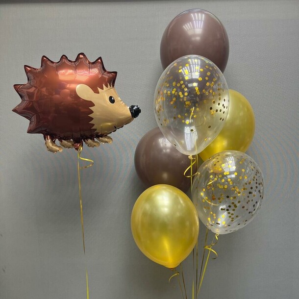 Воздушные шары ёжик - 7 шариков, артикул F1401791 - 3100 рублей, доставка по городу. Flawery - доставка цветов