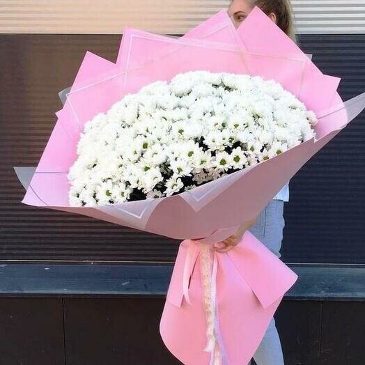 Букет гигант из кустовых хризантем, артикул F1206393 - 42545 рублей, доставка по городу. Flawery - доставка цветов