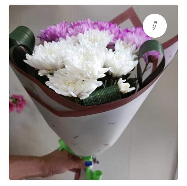 Букет из хризантем, артикул F1215270 - 2396 рублей, доставка по городу. Flawery - доставка цветов