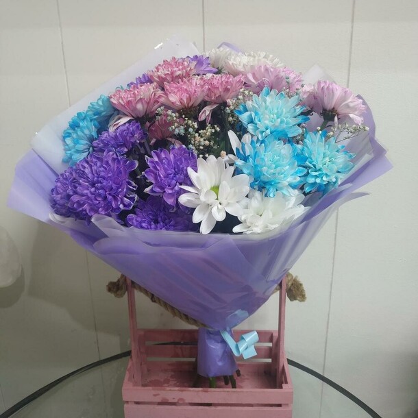 Букет из хризантемы, артикул F1231652 - 3328 рублей, доставка по городу. Flawery - доставка цветов