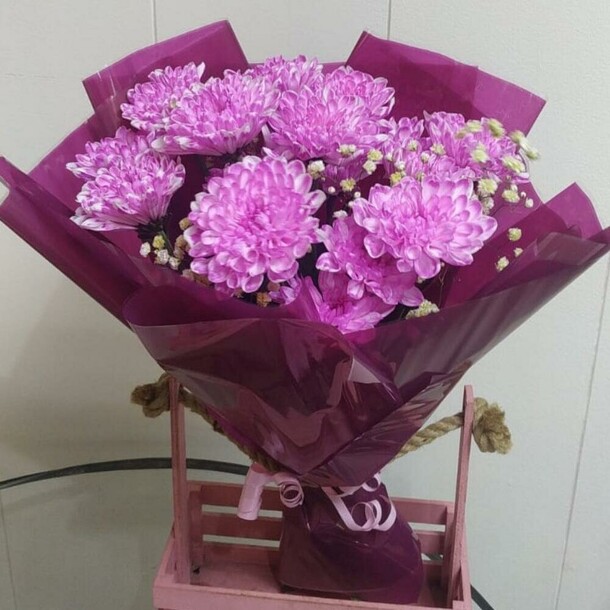 В фиолетовых тонах, артикул F1234883 - 2529 рублей, доставка по городу. Flawery - доставка цветов