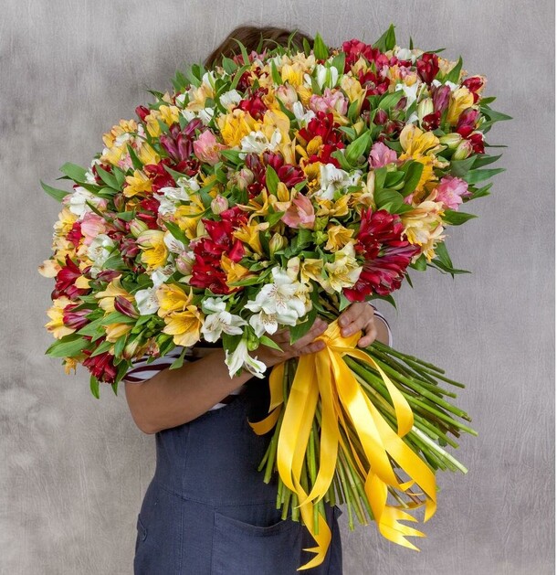 Радужный микс, артикул F1239026 - 34606 рублей, доставка по городу. Flawery - доставка цветов