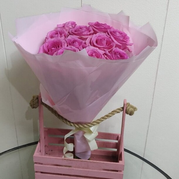 Розовые розы, артикул F1239436 - 8091 рублей, доставка по городу. Flawery - доставка цветов