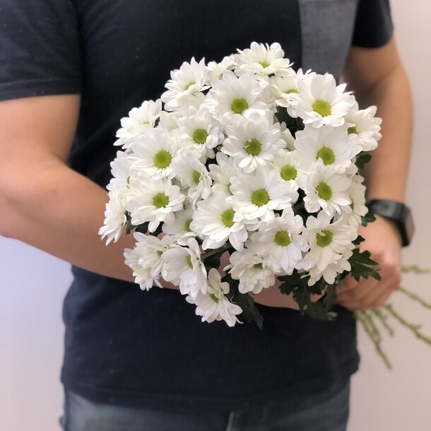 Букет из кустовых хризантем, артикул F1240493 - 3509 рублей, доставка по городу. Flawery - доставка цветов