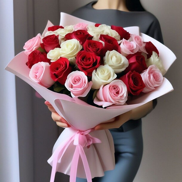 Букет из роз премиум класса, артикул F1248374 - 14883 рублей, доставка по городу. Flawery - доставка цветов