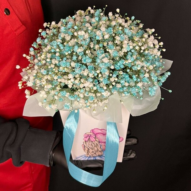 Гипсофила в сумочке, артикул F1349947 - 3571 рублей, доставка по городу. Flawery - доставка цветов