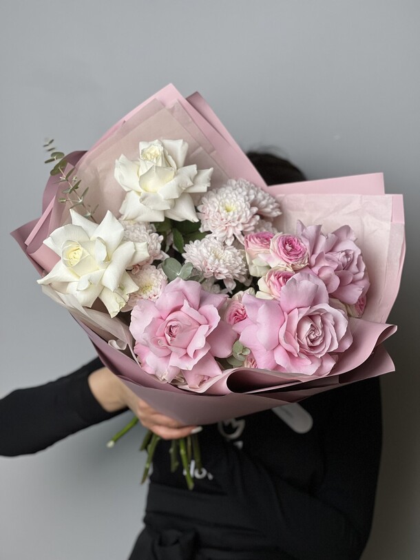 Букет «моя любовь💖», артикул F1247865 - 5500 рублей, доставка по городу. Flawery - доставка цветов