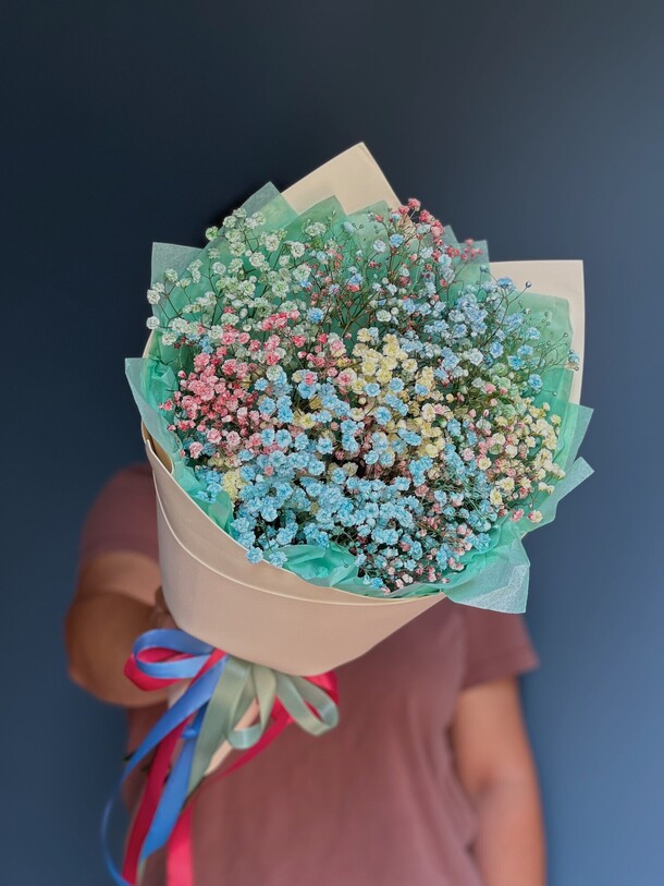 Гипсофила радужная, артикул F1209450 - 2400 рублей, доставка по городу. Flawery - доставка цветов