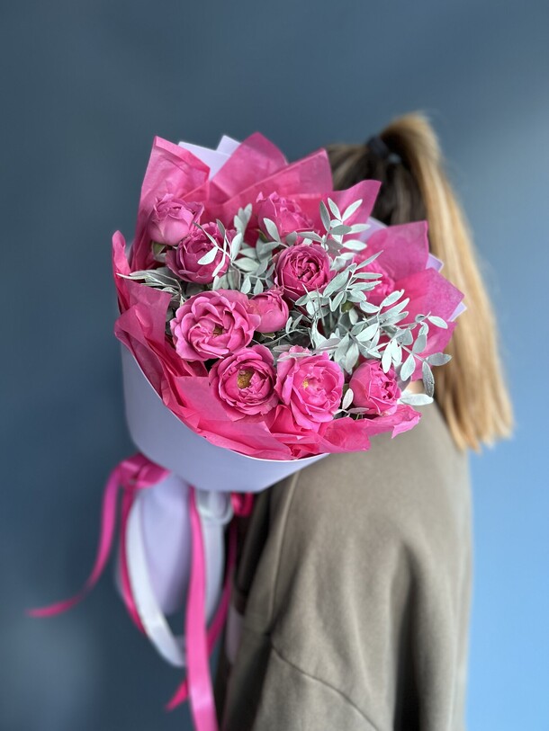 Пионовидные розы, артикул F1215142 - 3750 рублей, доставка по городу. Flawery - доставка цветов