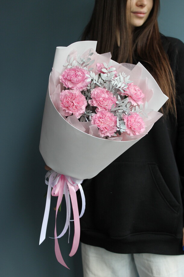 Снежные диантусы, артикул F1244779 - 2490 рублей, доставка по городу. Flawery - доставка цветов