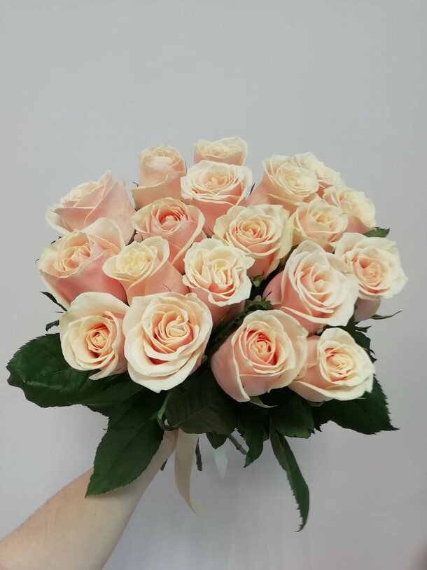 Роза кремовая, артикул F1124524 - 4500 рублей, доставка по городу. Flawery - доставка цветов