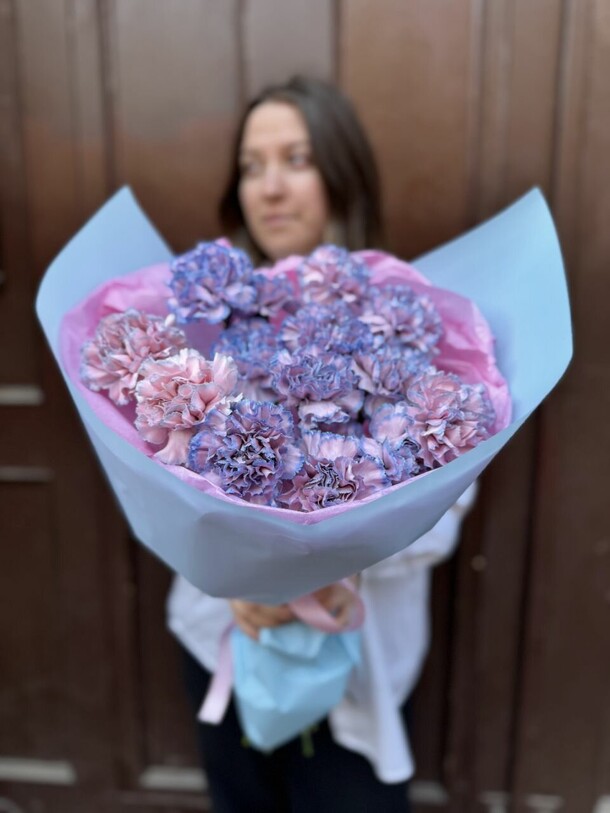 Букет из необычных диантусов, артикул F1405232 - 3500 рублей, доставка по городу. Flawery - доставка цветов