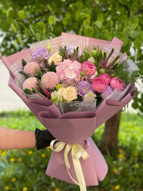 Букет "цветочная поэзия", артикул F1189549 - 16523 рублей, доставка по городу. Flawery - доставка цветов