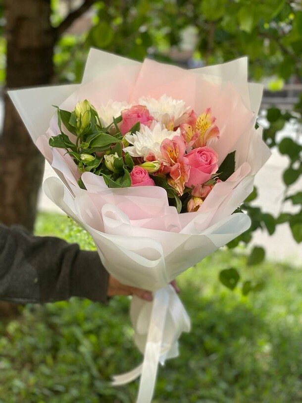 Букет "фьюжн", артикул F1191128 - 5509 рублей, доставка по городу. Flawery - доставка цветов