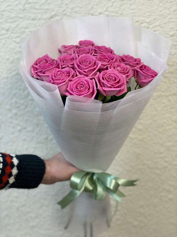 Розовые розы, артикул F1274053 - 8426 рублей, доставка по городу. Flawery - доставка цветов