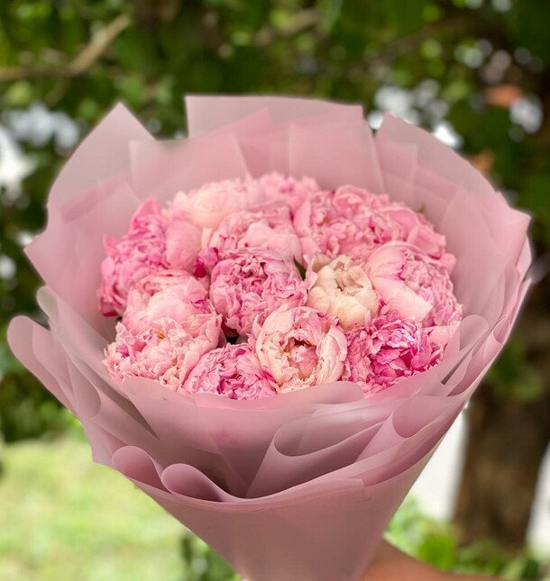 Розовые пионы, артикул F1286897 - 41384 рублей, доставка по городу. Flawery - доставка цветов