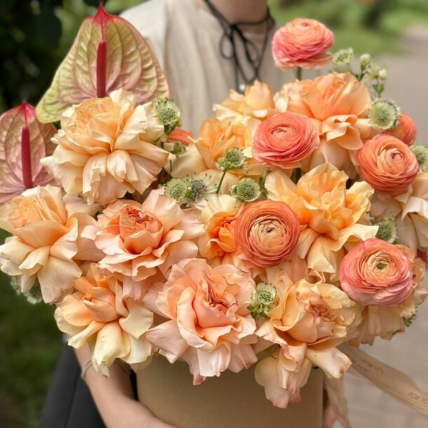 Персиковый жемчуг, артикул F1314731 - 43936 рублей, доставка по городу. Flawery - доставка цветов