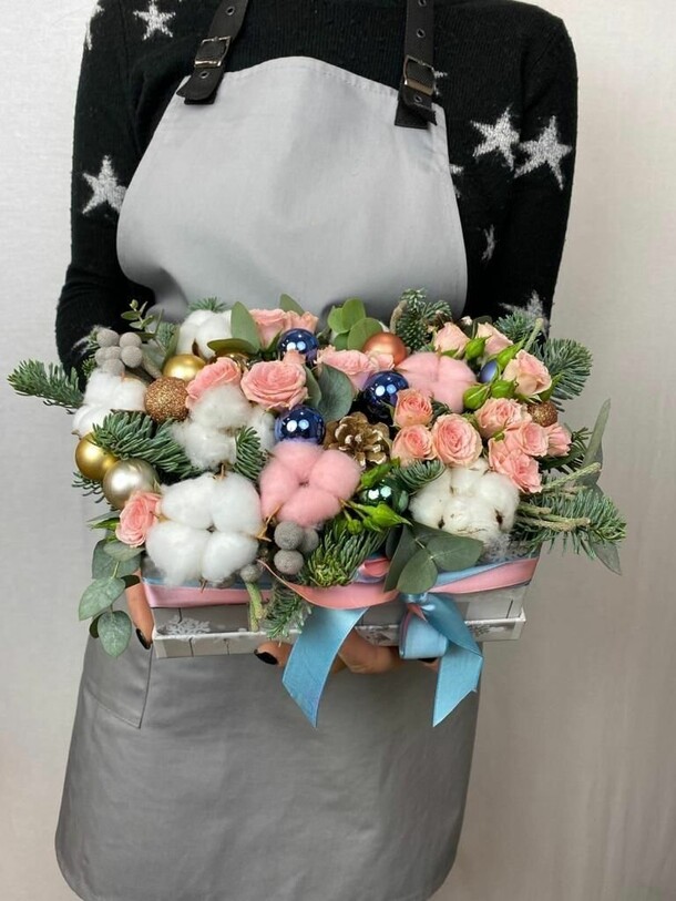 Новый год в ящике, артикул F1348649 - 20230 рублей, доставка по городу. Flawery - доставка цветов